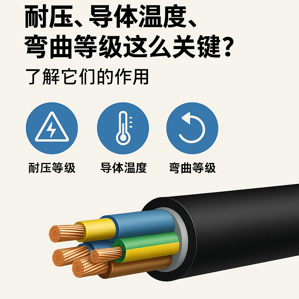 为什么充电电缆的耐压、导体温度、弯曲等级这么关键？相识它们的作用